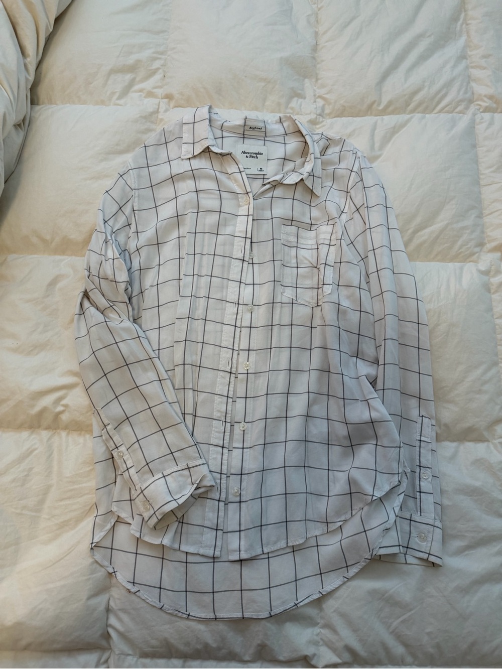 Casual White Button-Up Shirt